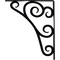Ekena Millwork Tristan Wrought Iron Bracket, (Single center brace), Powder Coated Black 1 1/2"W x 12"D x 15"H BKTM01X12X15STN - alternate 7